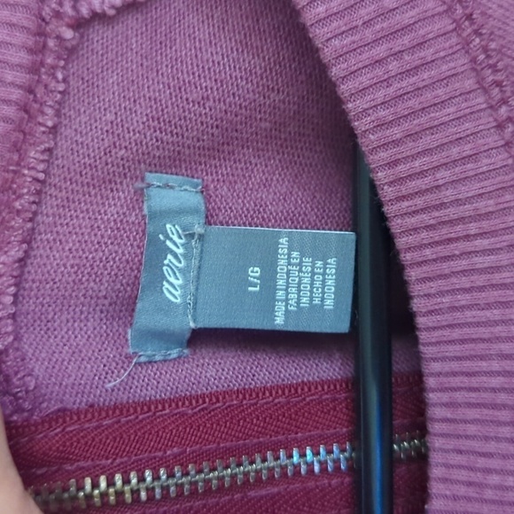 Aerie Tennis Plum Sweatshirt Size Large - Picture 3 of 5